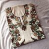 White Chinari Kashmiri Kadai Summer Suit