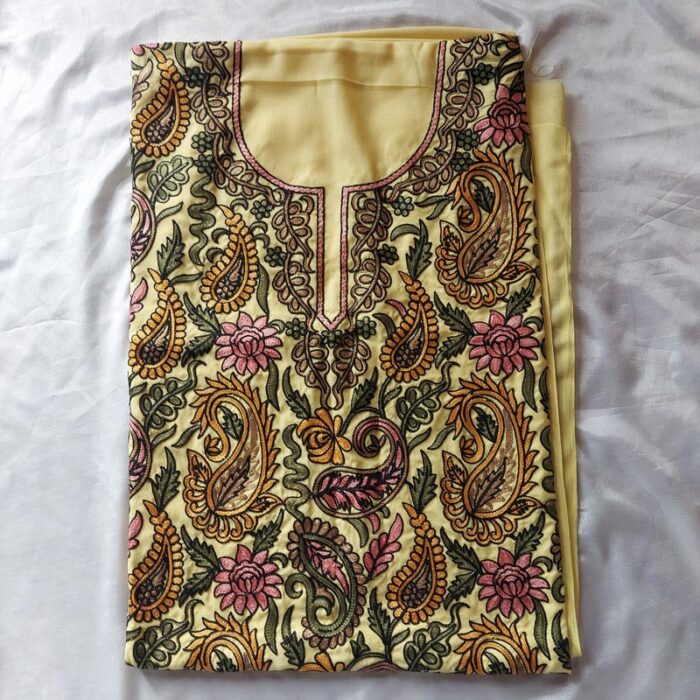 Yellow Kashmiri Summer Suit
