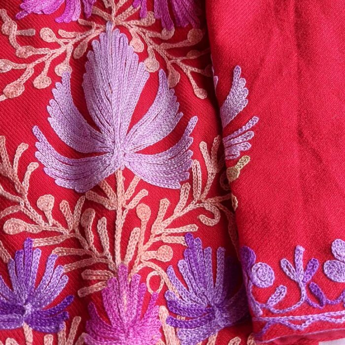 Red Aari Work Kids Coat (L 23) - Image 2