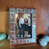 Red Paper Mache Photo Frame
