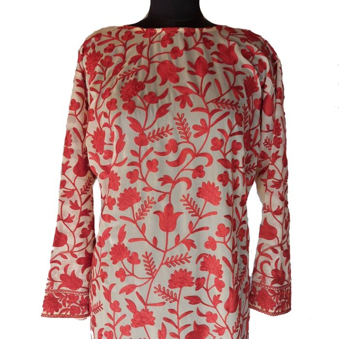 Beautiful Aari Embroidered Georgette Kurta - Image 3