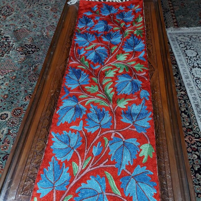 4×1 Aabi Chinar Chainstitch Silk Handmade Runner - Image 3