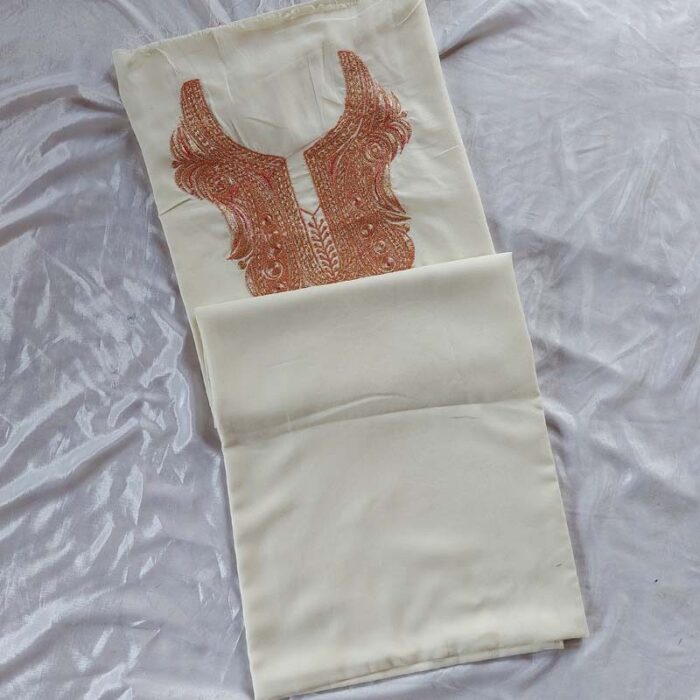 Off White Ruby Cotton Tilla Work 2Pc Suit - Image 2