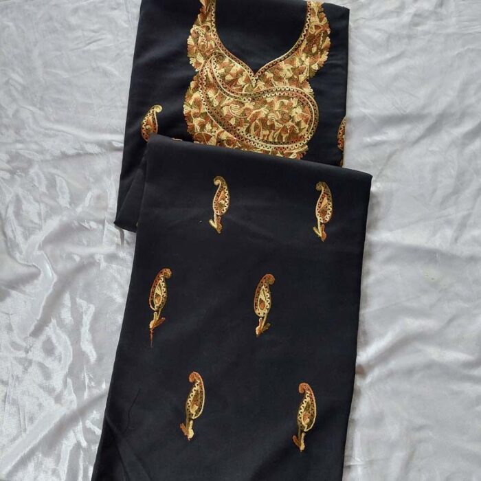 Black Summer Cool Aari Work 2Pc Suit - Image 2