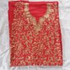 Red Summer Cool Jali Aari Work 2Pc Suit