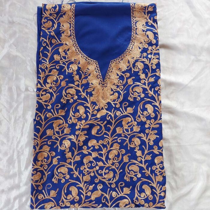 Dark Blue Summer Cool Jali Aari Work 2Pc Suit