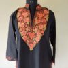Black Chinari Kashmiri Aari Kurti