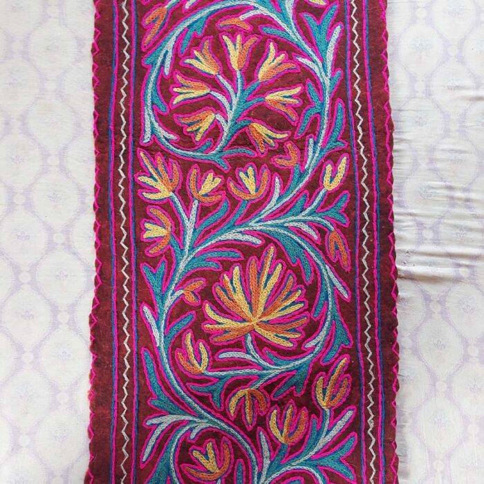 Handmade Runner Namda Aari Embroidered 2x6 - Image 2