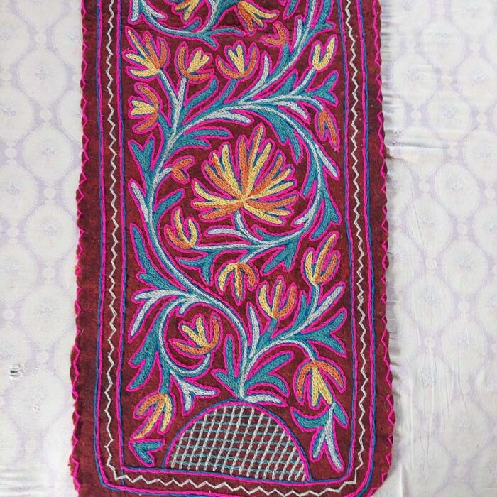 Handmade Runner Namda Aari Embroidered 2x6 - Image 4