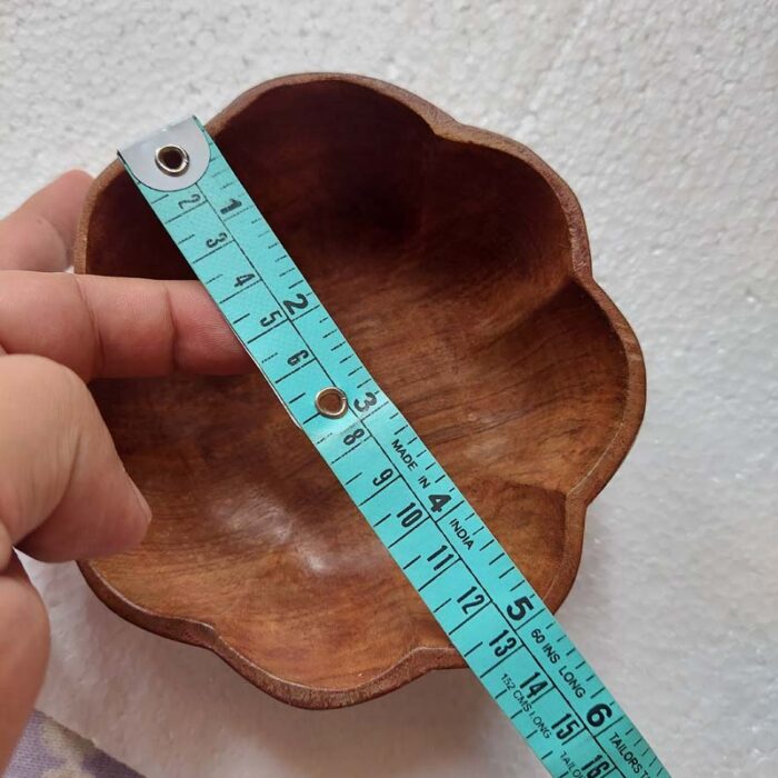 Walnut Wood Bowl With Handwork - Image 4