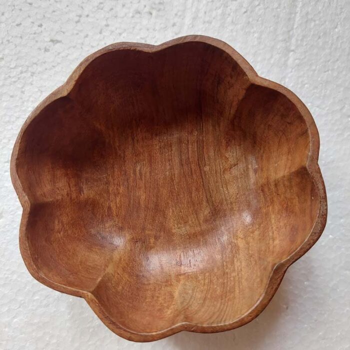 Walnut Wood Bowl With Handwork - Image 2