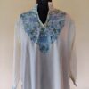 White Summer Kashmiri Aari Work Kurta