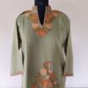 Light Green Chinari Summer Kashmiri Aari Work Kurta