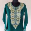 Dark Green Summer Kashmiri Aari Kurta