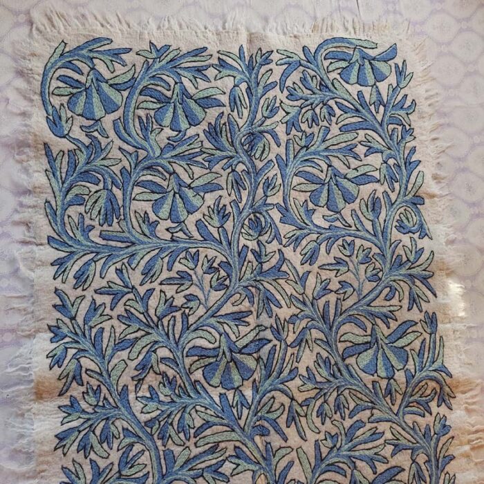 6x4 Aharbal Double Work Handmade Aari Embroidered Wool Namda Rug - Image 3