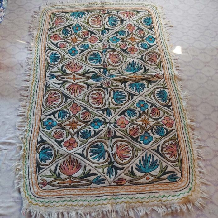 Sonth Handmade Aari Embroidered Namda Rug 6x4