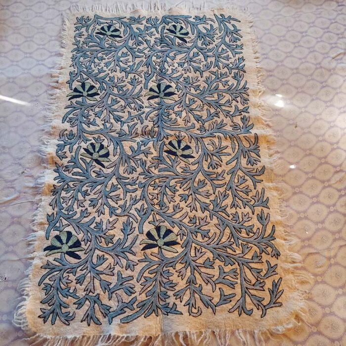 6x4 Aabi Double Work Handmade Aari Embroidered Wool Namda