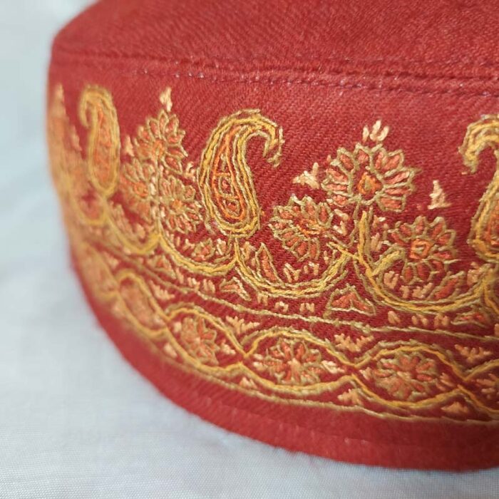 Premium Pashmina Hand Sozni Cap - Image 3