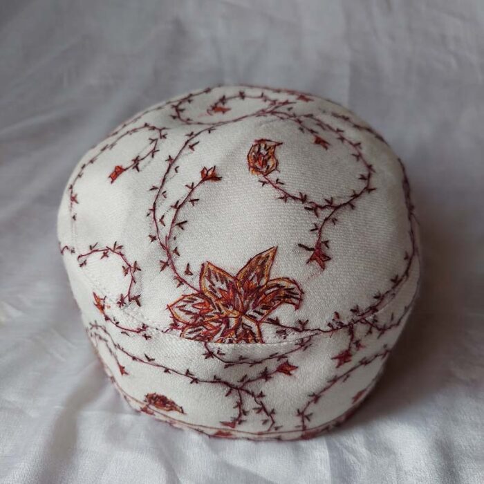 White Toosha Hand Work Cap