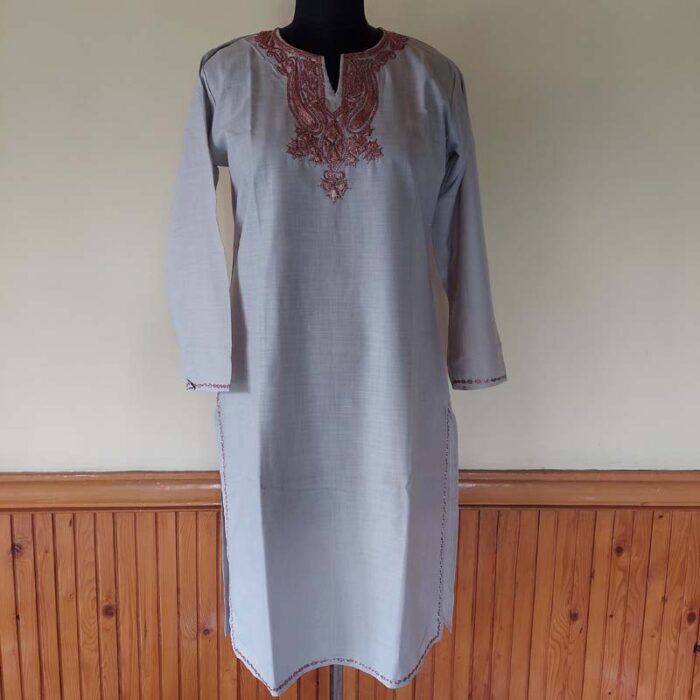 Grey Ruby Cotton Tilla Kurta - Image 2