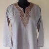 Grey Ruby Cotton Kashmiri Tilla Kurta