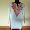 White Bahar Summer Short Aari Kurta