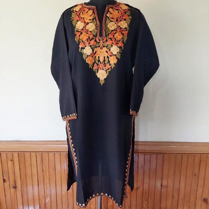Black Chinari Summer Cool Aari Kurta - Image 2