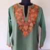 Light Green Chinari Summer Cool Aari Kurta