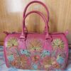 Lady Pink HandBag with Beautiful Aari Work