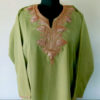 Light Green Summer Cool Tilla Work Kurta