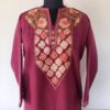 Maroon Summer Cool Aari Kurta