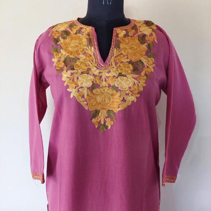 Pink Summer Cool Aari Kurta