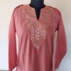 Light Pink Summer Cool Tilla Work Kurta