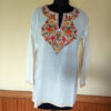 White Summer Short Aari Kurta