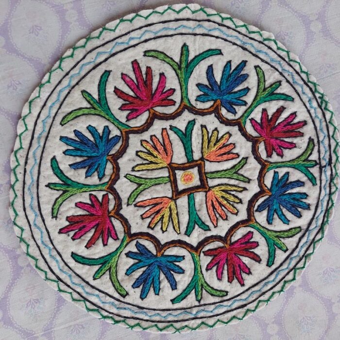 Hand felted Round Seat Pad or Meditation Pad | 2 Ft