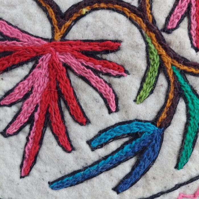Hand felted Round Seat Pad or Meditation Pad | 24" - Image 2