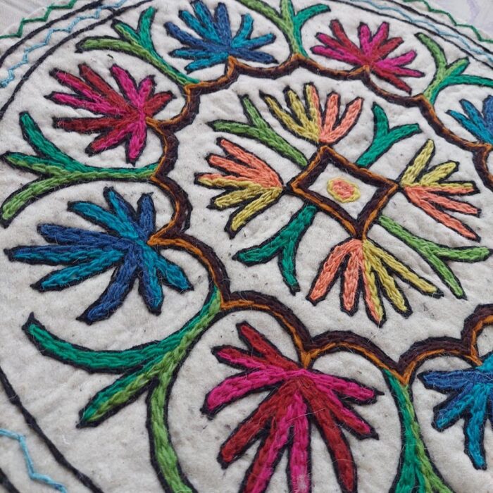 Hand felted Round Seat Pad or Meditation Pad | 2 Ft - Image 2