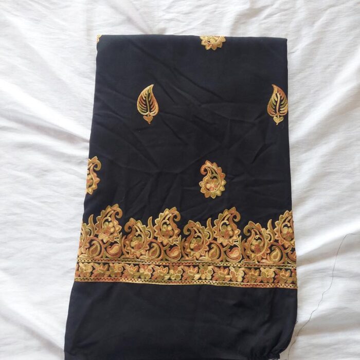 Black Summer Cool Aari Work 2Pc Suit - Image 2