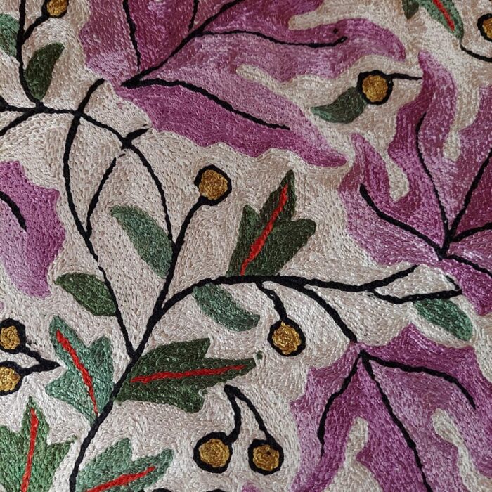 4×1 Bahari Chinari Chainstitch Silk Handmade Runner or Wall Hanging - Image 4