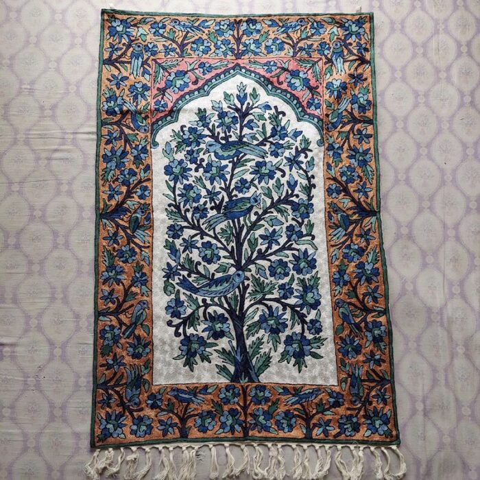 4x2.5 Tree of Life Silk Embroidered Wall Hanging