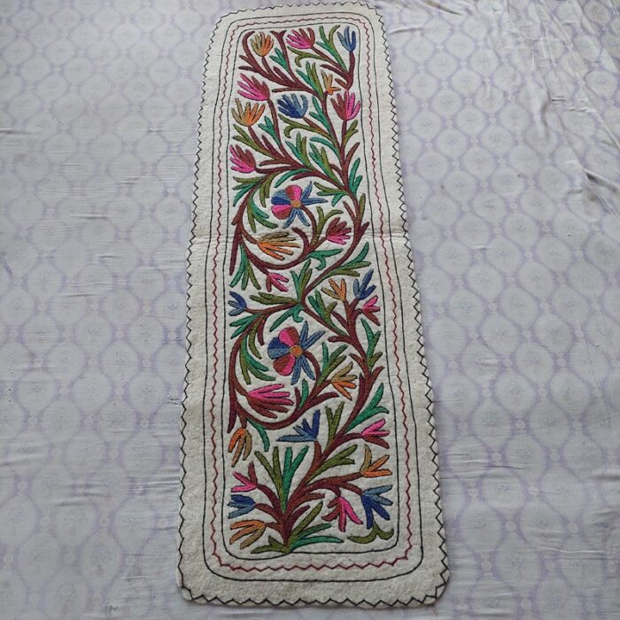 Kashmiri Felted wool Namda Runner Rug 2x6 - Image 3