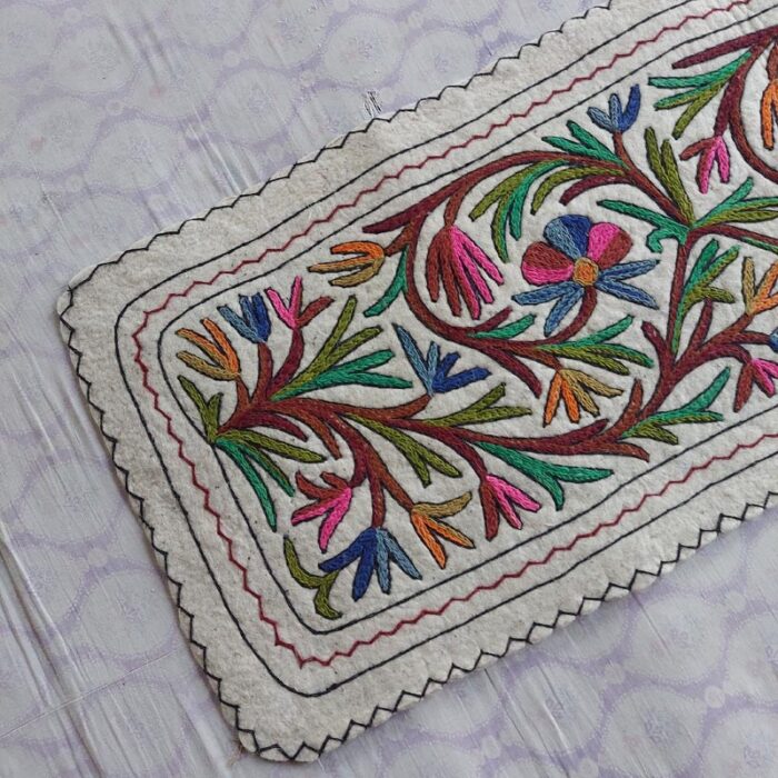 Kashmiri Felted wool Namda Runner Rug 2x6 - Image 4