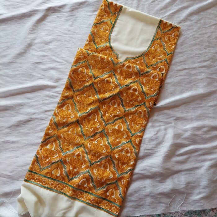 White Summer Cool Jama Aari Work 2Pc Suit - Image 3