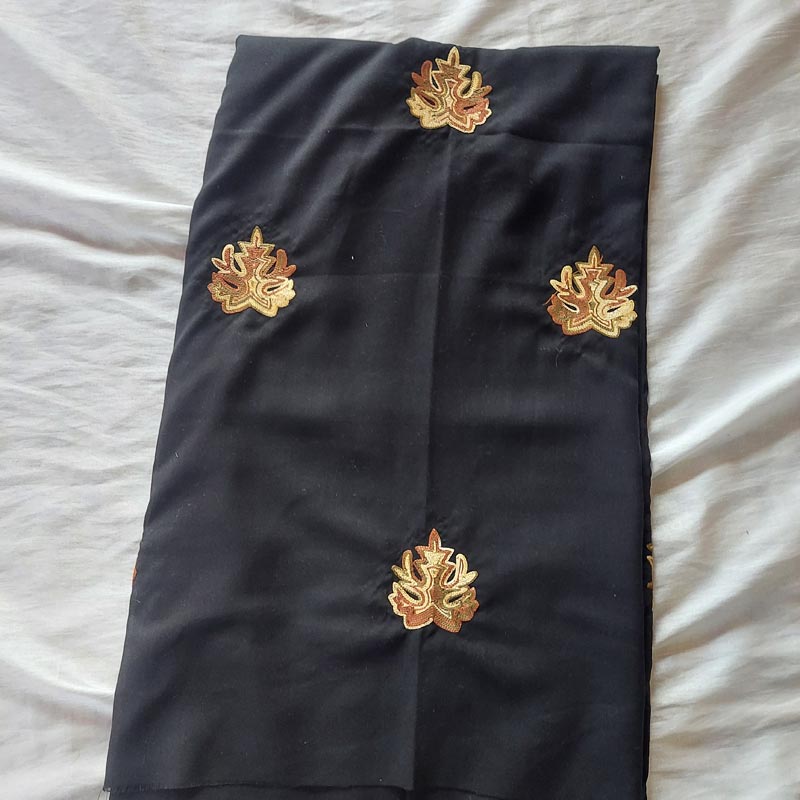 Black Summer Cool Aari Work 2Pc Suit - Image 2