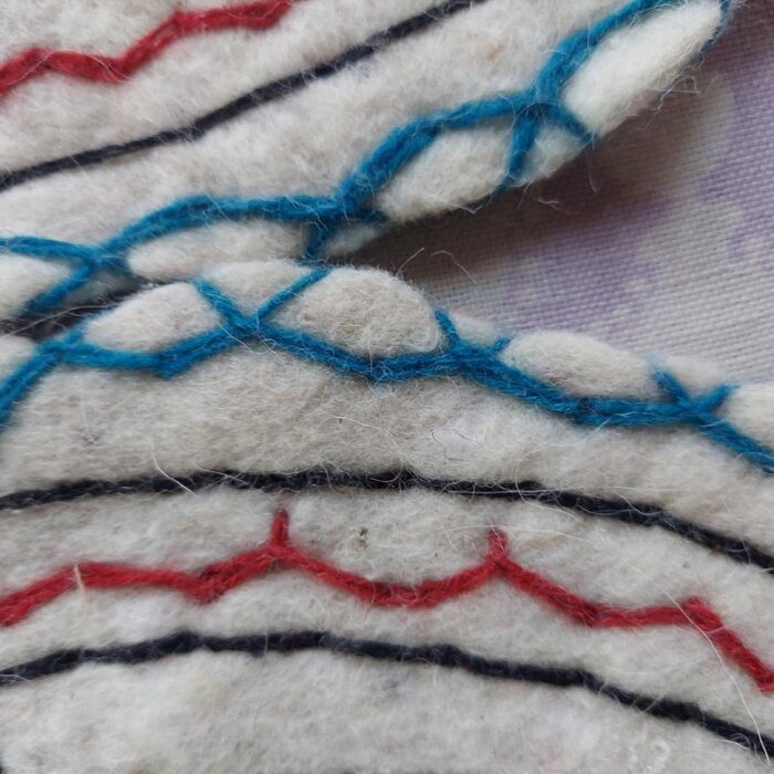 Pair of 2Ft Kashmiri Handmade Namda Rugs - Image 2