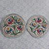 Pair of 2Ft Kashmiri Handmade Namda Rugs