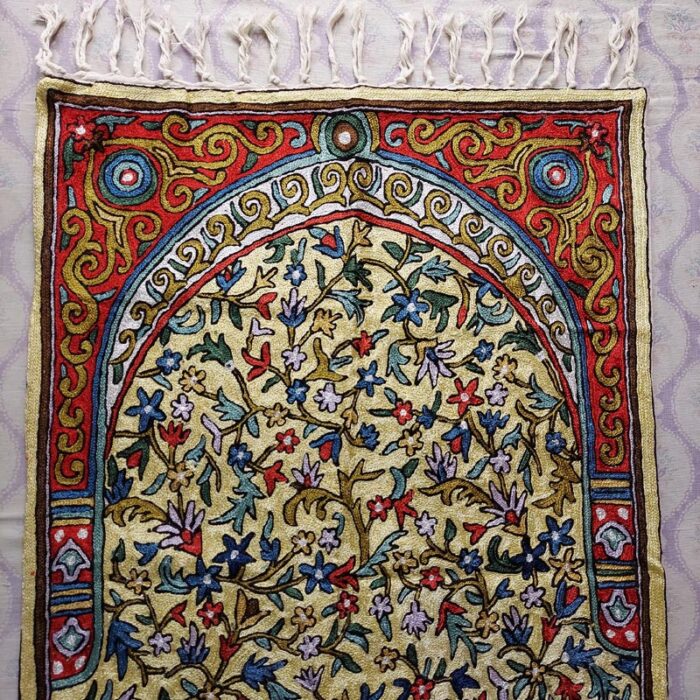 Kashmiri Islamic Prayer Rug - Muslim Janamaz - Image 4