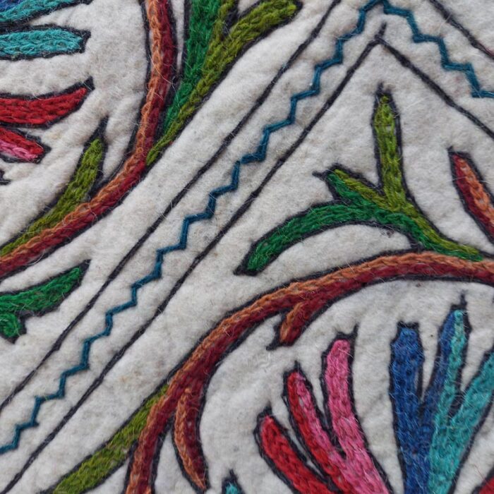 Char Khane Handmade Wool Namda Rug 3x3ft - Image 3