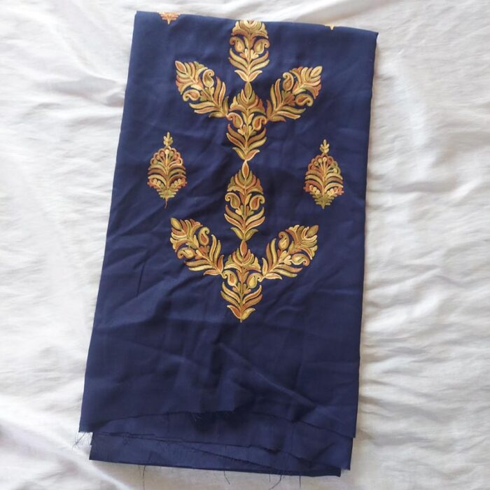 Dark Blue Summer Cool Aari Work 2Pc Suit
