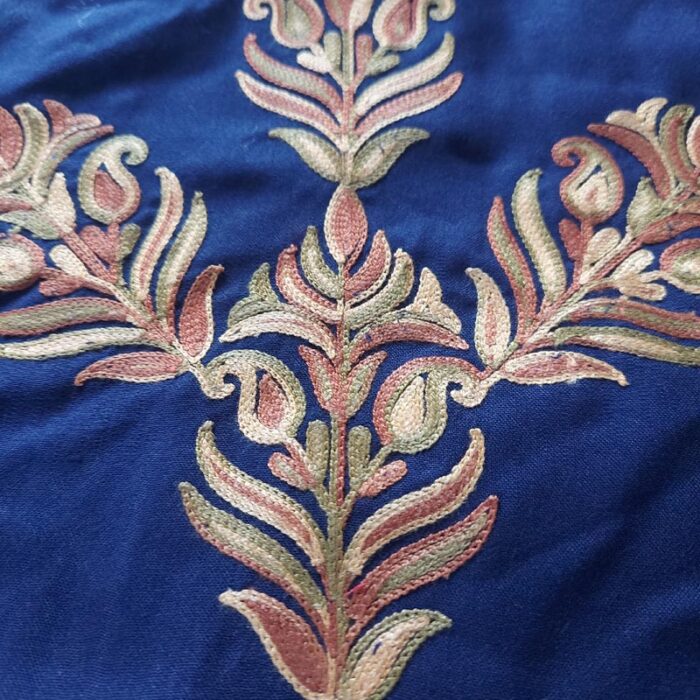 Dark Blue Summer Cool Aari Work 2Pc Suit - Image 3